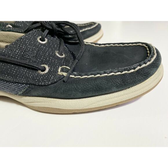 black sperrys top siders classic non slip boat shoes - Picture 5 of 10